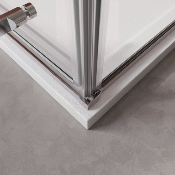 Душевой уголок Cezares Liner 90x90 стекло прозрачное, профиль хром (LINER-A-1-90-C-Cr-L)