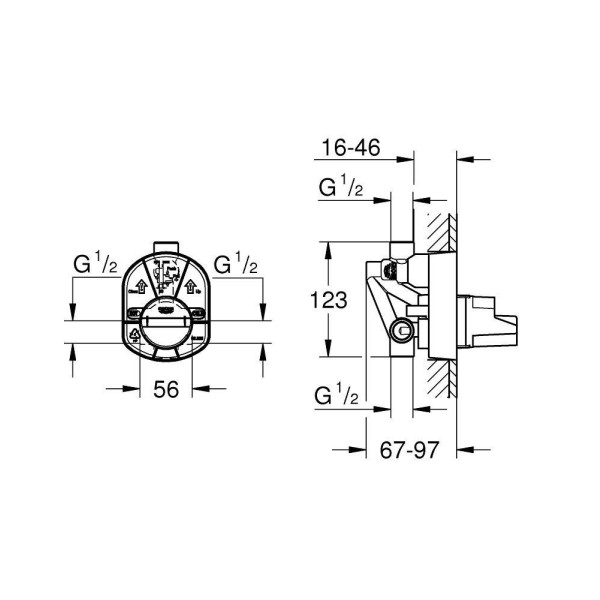 Смеситель для ванны и душа Grohe (33963000)