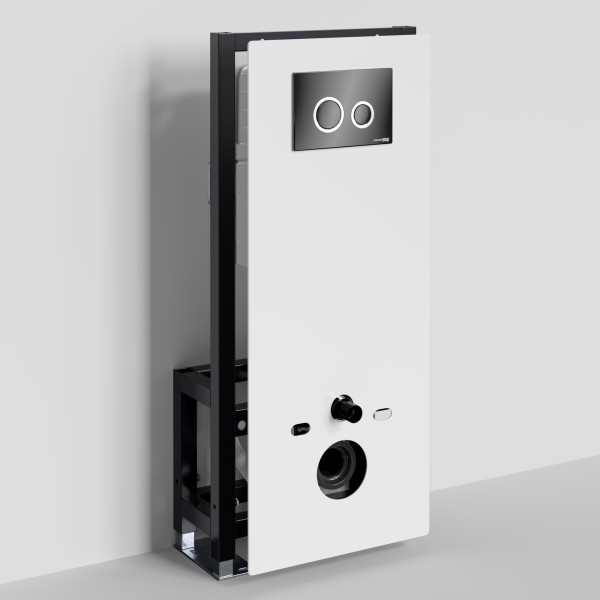 Инсталляция для унитаза WasserKRAFT Glan с клавишей смыва черный глянец (66TLT.010.ME.WH.PB01) Инсталляция для унитаза WasserKRAFT Glan с клавишей смыва черный глянец (66TLT.010.ME.WH.PB01)