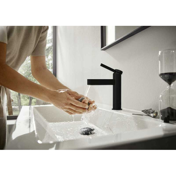 Смеситель для раковины Hansgrohe Finoris черный, с донным клапаном (76020670) Смеситель для раковины Hansgrohe Finoris черный, с донным клапаном (76020670)