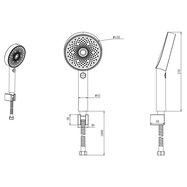 Душевой гарнитур Aquatek хром (AQ2030CR)