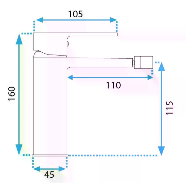 Смеситель для раковины Rea Argus Золото (REA-B9660)
