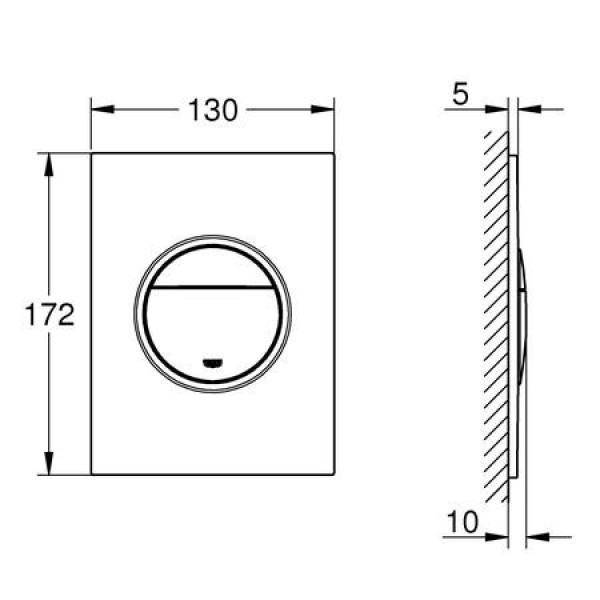 Клавиша смывная Grohe Nova Cosmopolitan хром (37601000) Клавиша смывная Grohe Nova Cosmopolitan хром (37601000)