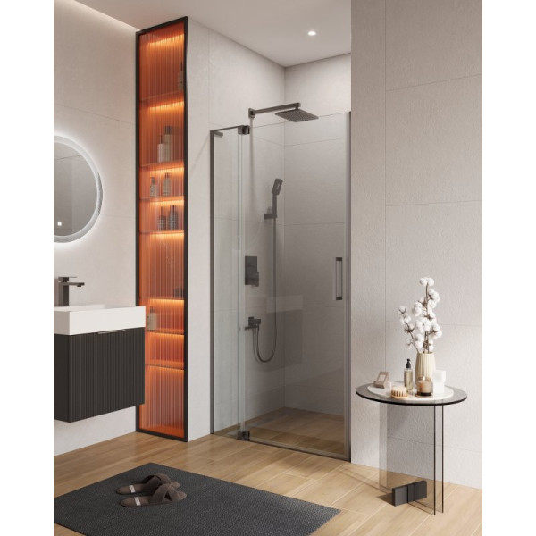 Душевая перегородка Cezares Slider 100x195 стекло прозрачное, профиль оружейная сталь (SLIDER-B-1-100/110-C-GM) Душевая перегородка Cezares Slider 100x195 стекло прозрачное, профиль оружейная сталь (SLIDER-B-1-100/110-C-GM)