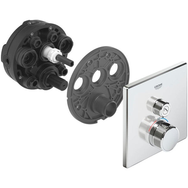 Смеситель для душа Grohe Grohtherm SmartControl внешняя часть с термостатом хром (29123000)