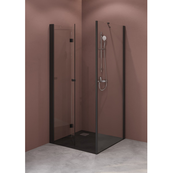 Душевая дверь Roca Capital 90x195 стекло прозрачное, профиль черный (7.M450.9.016.M)