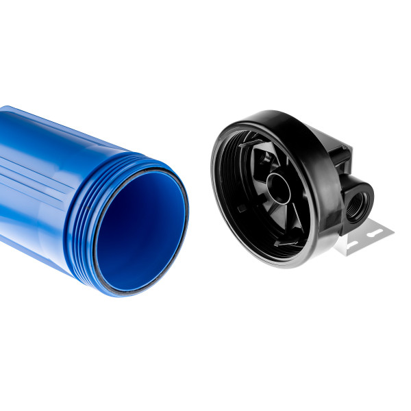 Фильтр колбовый Гейзер 1" 10BB (синий, для холодной воды) (50686)