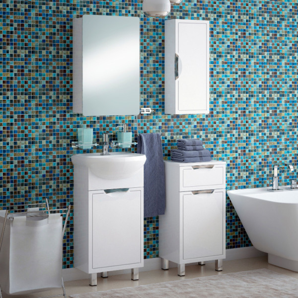 Тумба напольная Melodia Альфа 40 (Манго 40) 1 дверь белая (MFR80012WT)