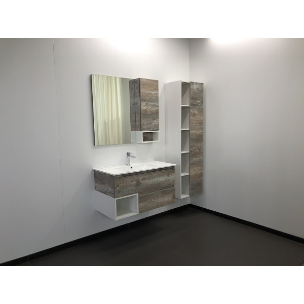 Шкаф зеркальный Comforty Турин 900x140x800 дуб бежевый (00004136265) Шкаф зеркальный Comforty Турин 900x140x800 дуб бежевый (00004136265)