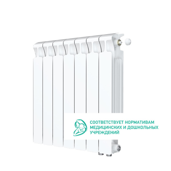 Радиатор биметаллический Rifar Monolit Ventil R 500 (7 секций, НП прав подкл. 50 мм.) (RM50007VR) Радиатор биметаллический Rifar Monolit Ventil R 500 (7 секций, НП прав подкл. 50 мм.) (RM50007VR)