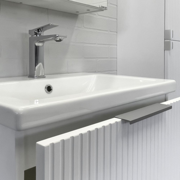 Тумба напольная Comforty Лима 600x850x450 антрацит матовый с раковиной (00-00019173)