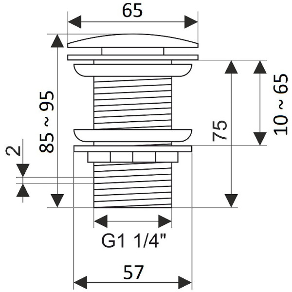 Донный клапан Creavit красный (SF030.BRY)