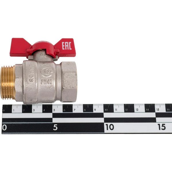 Кран 1" ВН шаровый Rommer (ГОСТ, красная бабочка) RBV-0004-2210225 Кран 1" ВН шаровый Rommer (ГОСТ, красная бабочка) RBV-0004-2210225