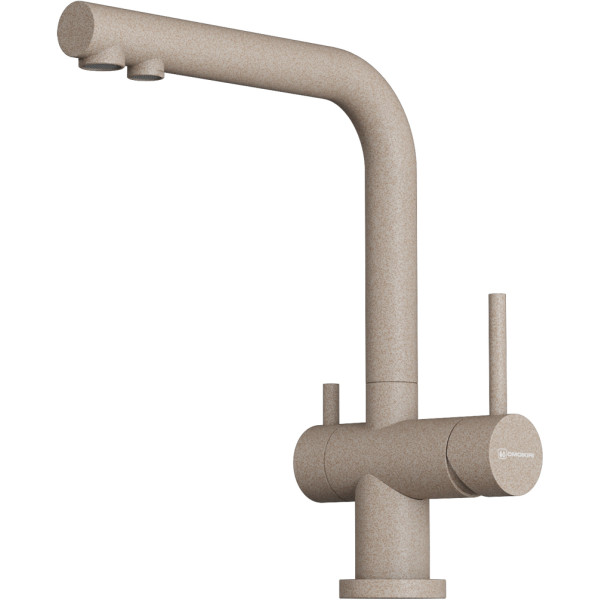 Смеситель для кухни Omoikiri Nagano-P-SA с переключателем на фильтр бежевый (4974055)
