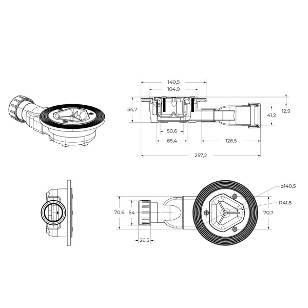 Душевой поддон BelBagno Uno 120x90x3,5 белый (TRAY-MR-UNO-RH-120/90-550-3,5-W-L-BO)