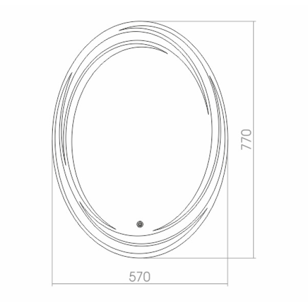 Зеркало Azario Нормандия 570х770 LED-подсветка с диммером, сенсорный выключатель (ФР-00000936)