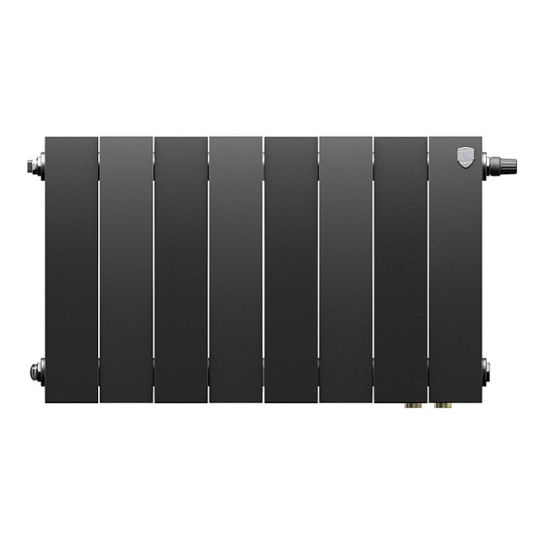 Радиатор биметаллический Royal Thermo PianoForte 300 Чёрный VR80 (8 секций) (RTPBVR803030008)