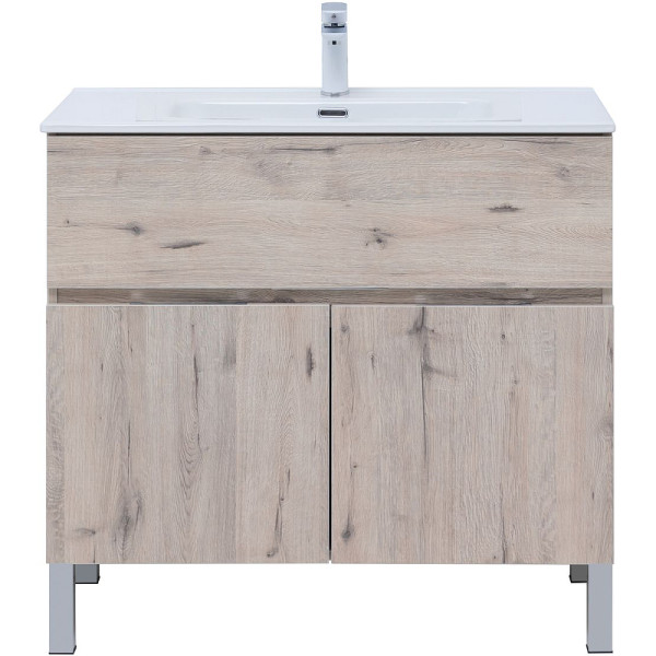 Тумба напольная Aquanet Алвита New 90 1 ящик, 2 дверцы, дуб веллингтон белый (00303912) Тумба напольная Aquanet Алвита New 90 1 ящик, 2 дверцы, дуб веллингтон белый (00303912)