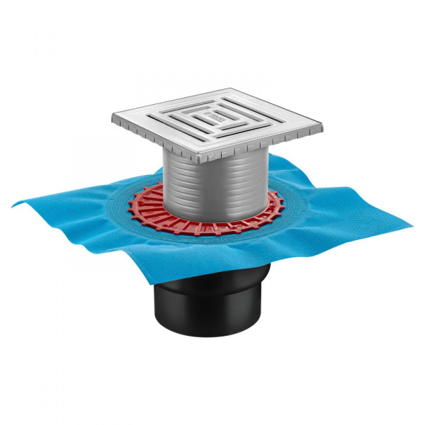 Трап Berges водосток Zentrum Uno 150х150, матовый хром, выпуск D50/75/110 H74 вертикальный (090472) Трап Berges водосток Zentrum Uno 150х150, матовый хром, выпуск D50/75/110 H74 вертикальный (090472)