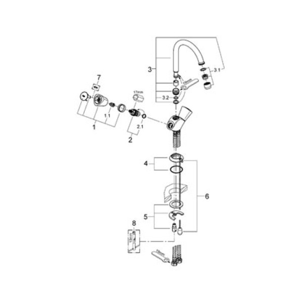 Смеситель для раковины Grohe Costa (21338001)