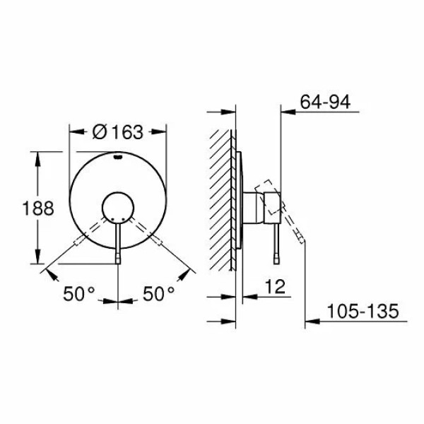 Смеситель для душа Grohe Essence (бронзовый)
