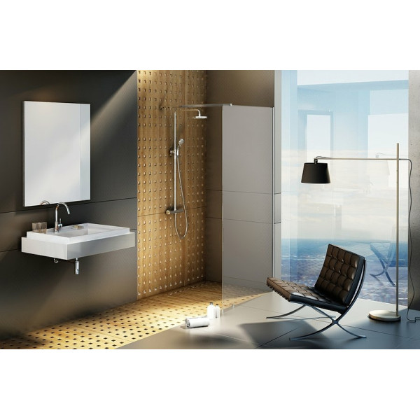 Душевое ограждение Ravak Walk-In Wall 140x200 стекло прозрачное, профиль хром (GW9WM0C0Z1)