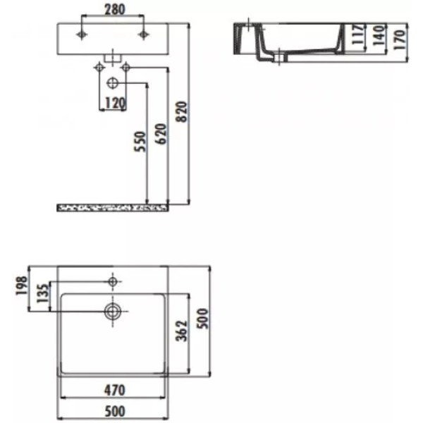 Раковина мебельная Creavit Next 50x50 белая (NX256-00CB00E-CA00) Раковина мебельная Creavit Next 50x50 белая (NX256-00CB00E-CA00)
