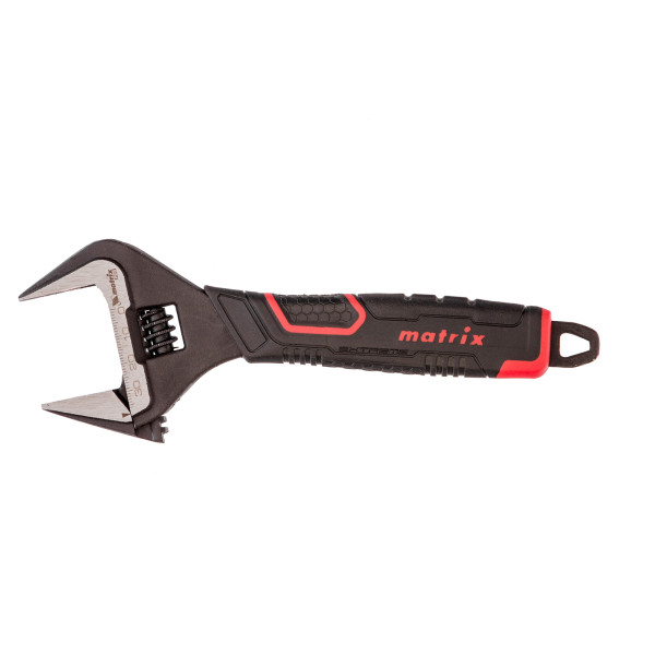 Ключ разводной 200 мм Matrix PRO (тонкие губки, фосфатированный, 2-х комп.рукоятка)  (15577)