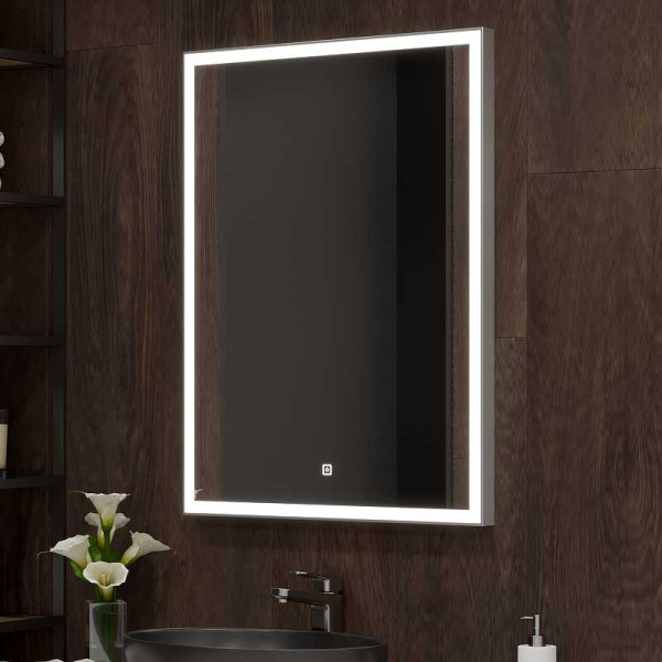 Зеркало с подсветкой Континент Frame Silver LED 700х1000 (ЗЛП2114) Зеркало с подсветкой Континент Frame Silver LED 700х1000 (ЗЛП2114)