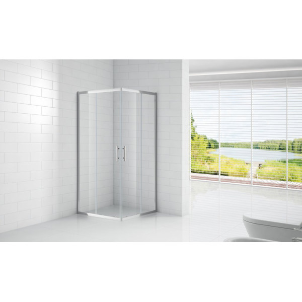 Душевой уголок Cezares Eco 90x90x190 стекло прозрачное (ECO-A-2-90-C-Cr)