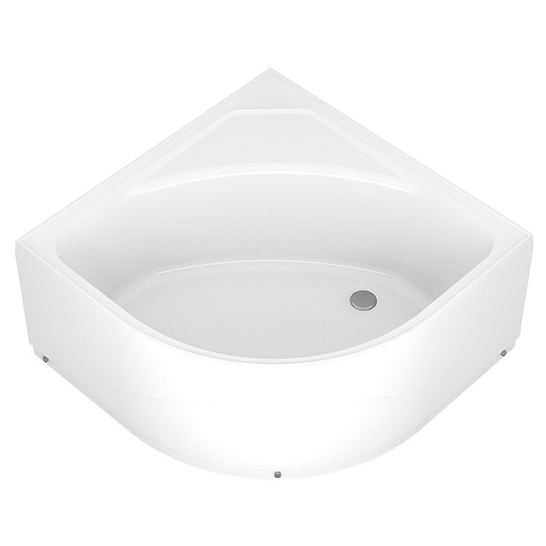 Поддон акриловый Melodia Segment 90х90х44 высокий, полукруг, белый, слив 50 мм (MTYST9090H)