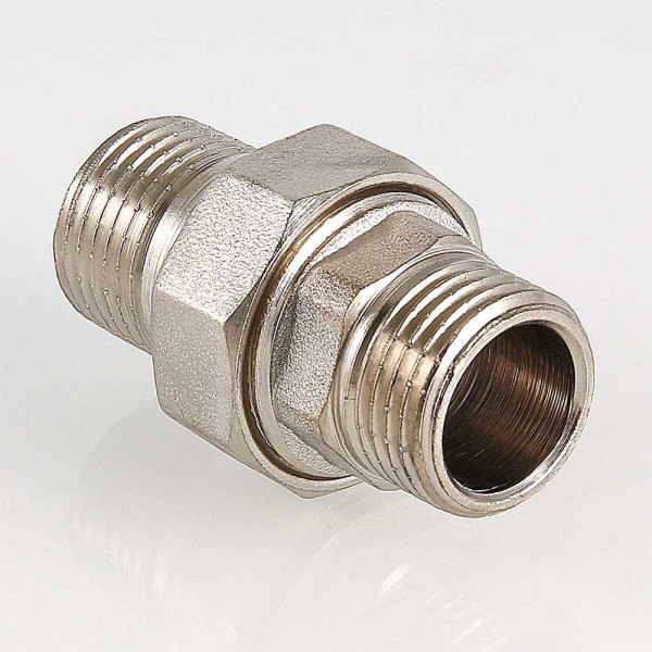 Сгон прямой 3/4" НН Valtec (никель) (VTr.728.N.0005) Сгон прямой 3/4" НН Valtec (никель) (VTr.728.N.0005)