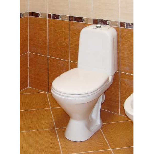 Унитаз-компакт Sanita Самарский комфорт 640х350х805 с сиденьем с микролифтом, косой выпуск