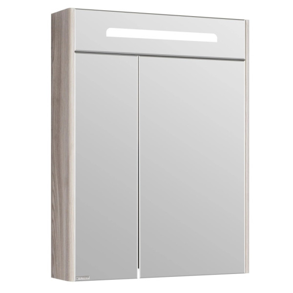 Шкаф зеркальный Aquaton Сильва 60 Дуб Фьорд (1A216202SIW60)
