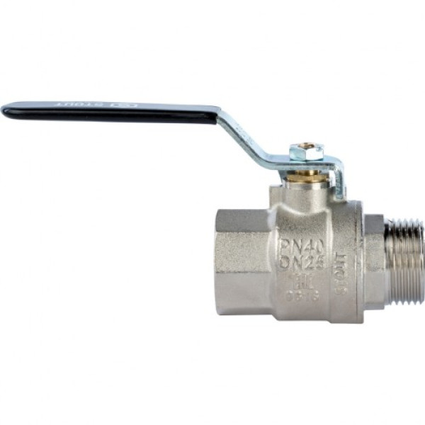 Кран 1" ВН шаровый Stout (черная ручка, полнопроходной) SVB-0003-000025