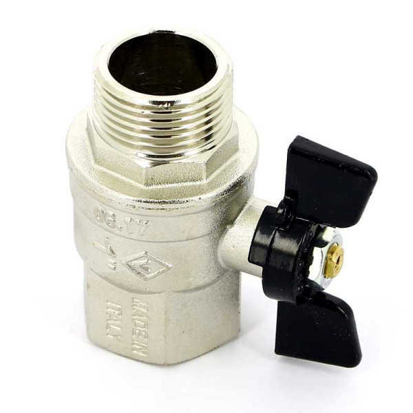 Кран Bugatti 1" ВН шаровый New Jersey 917 (черная бабочка) (09170006)