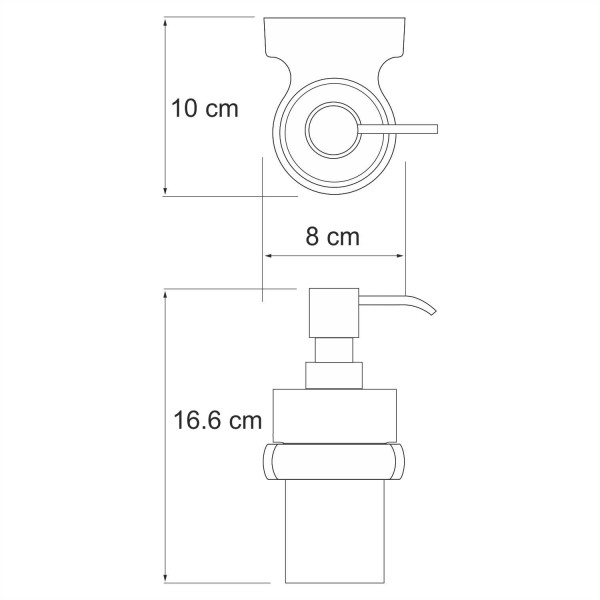 Дозатор для жидкого мыла WasserKraft Berkel 200 мл. хром (K-6899)