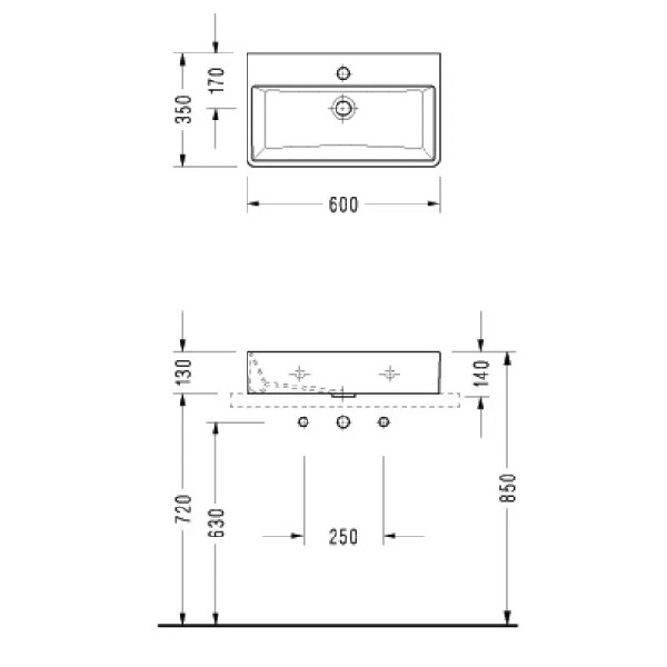 Раковина накладная Serel Minimal 35x60 (2046TXS110H) Раковина накладная Serel Minimal 35x60 (2046TXS110H)