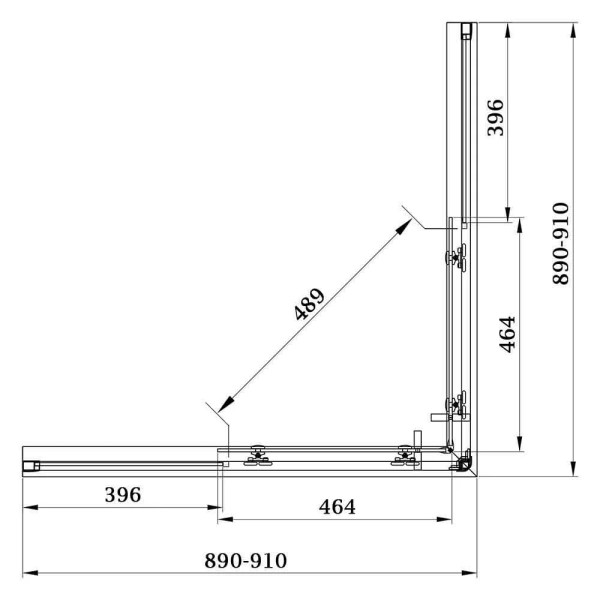 Душевой уголок Veconi RV83 90x90 стекло прозрачное, профиль хром (RV83-90-01-C5)