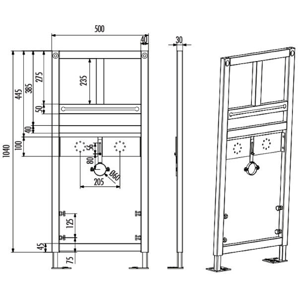 Инсталляция для раковины Creavit (GLM100.01)