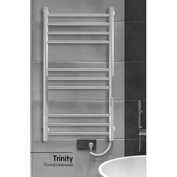 Полотенцесушитель электрический INDIGO Line Trinity 532*1000 серебристый (LСLTE100-50Rt)