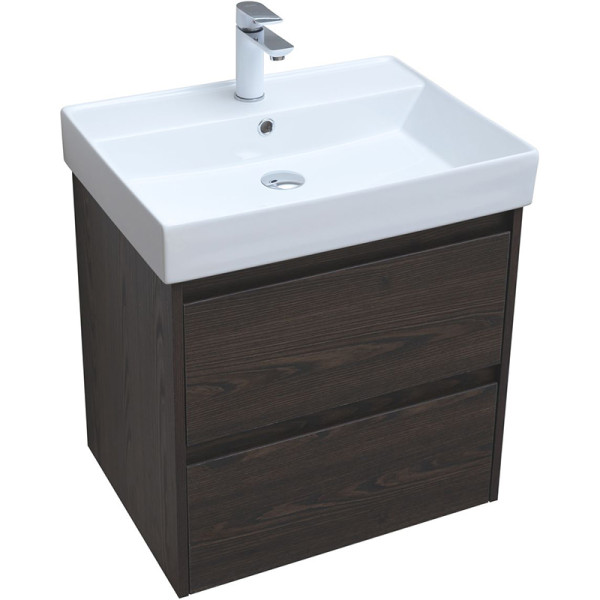Тумба подвесная Aquanet Nova Lite 60 дуб черный (2 ящика) (00287894) Тумба подвесная Aquanet Nova Lite 60 дуб черный (2 ящика) (00287894)