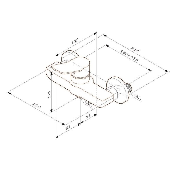 Смеситель для душа AM.PM X-Joy (F85A20022) Смеситель для душа AM.PM X-Joy (F85A20022)