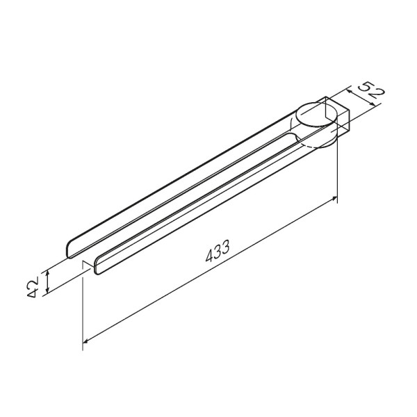 Вешалка двойная-вертушка для полотенец AM.PM Inspire V2.0 40 см черный (A50A32622)