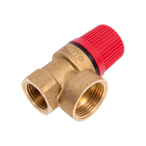 Клапан предохранительный 1/2"х3/4"ВВ 3 бар Rommer для отопления (латунь) (RVS-0001-003015) Клапан предохранительный 1/2"х3/4"ВВ 3 бар Rommer для отопления (латунь) (RVS-0001-003015)