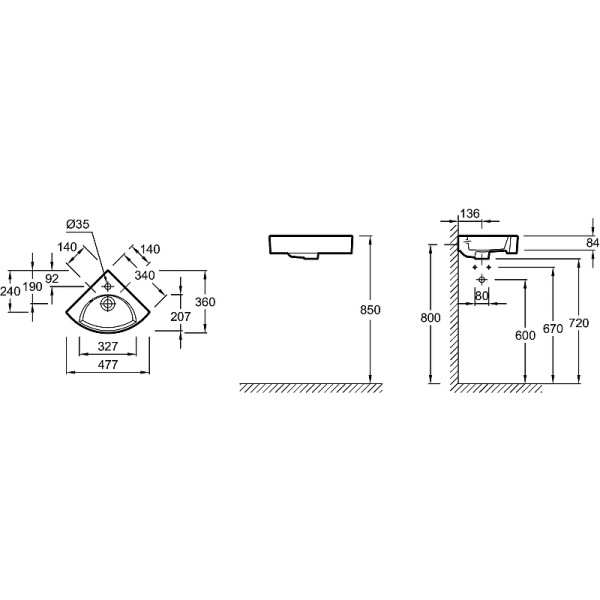 Раковина подвесная Jacob Delafon RG 34x34 белая (EGP112-00) Раковина подвесная Jacob Delafon RG 34x34 белая (EGP112-00)