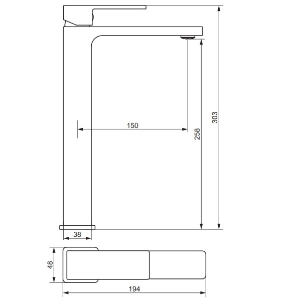 Смеситель для раковины Damixa Gala золото (530250600)