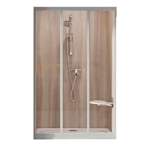 Дверь душевая Ravak Supernova ASDP3-120 121x198 стекло прозрачное, профиль сатин (0VG0UR2Z1)