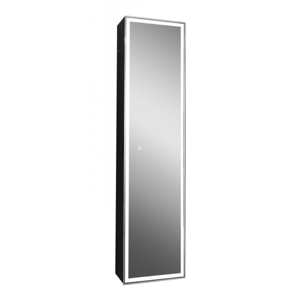 Шкаф зеркальный Континент Mirror Box black Led 400х1600 (МВК050)