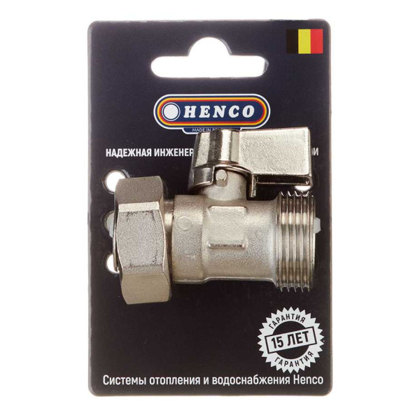 Шаровой кран Henco 2 евроконуса 3/4"EK x 3/4"EK